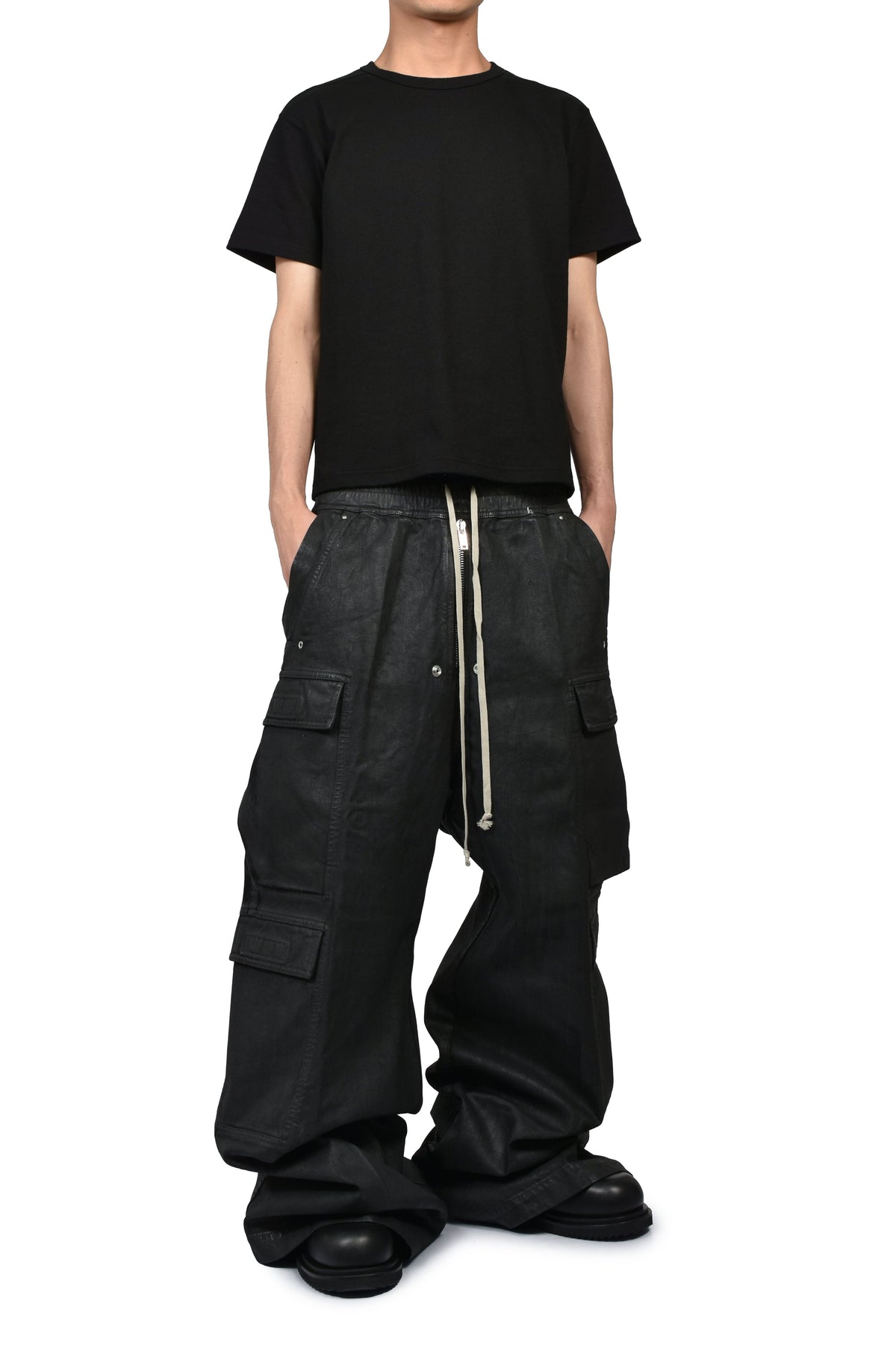 Rick Owens DRKSHDW リックオウエンス・ダークシャドウ 【本物保証】 カーゴパンツ ストリート系 メンズ DOUBLE CARGO JUMBO BELAS / BLK WAX