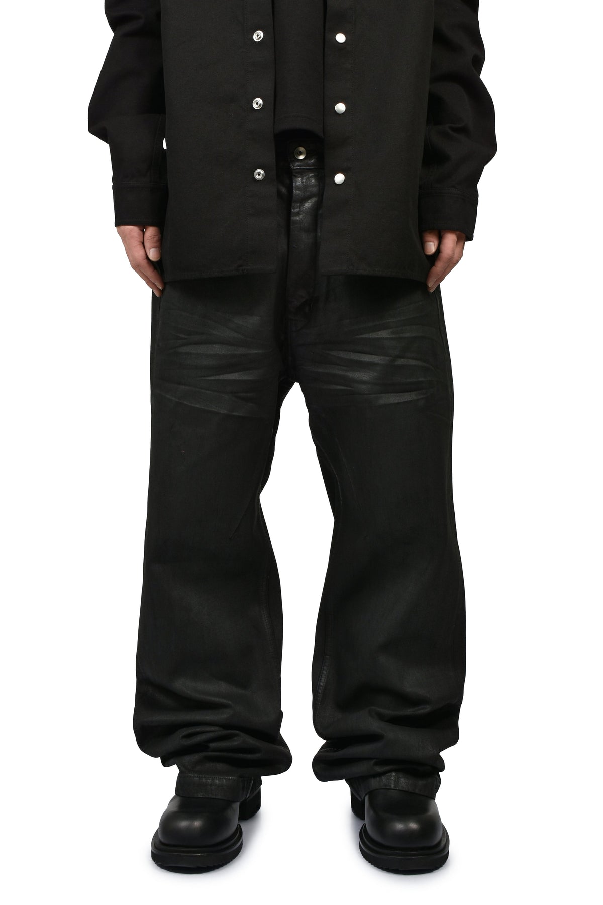 Rick Owens DRKSHDW リックオウエンス・ダークシャドウ 【本物保証】 デニムパンツ ストリート系 メンズ GETH JEANS / BLK WAX