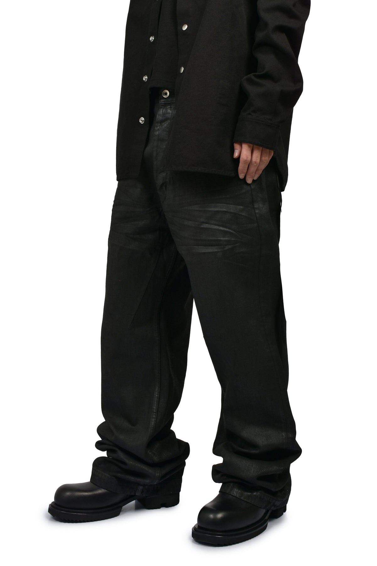 Rick Owens DRKSHDW リックオウエンス・ダークシャドウ 【本物保証】 デニムパンツ ストリート系 メンズ GETH JEANS / BLK WAX