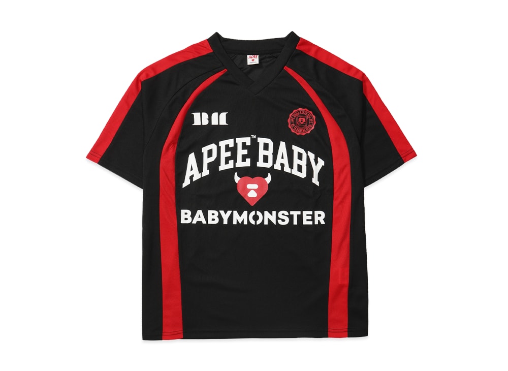 A BATHING APE アベイシングエイプ 【本物保証】 Tシャツ ストリート系 ユニセックス アベイシングエイプ x ベイビーモンスター ウィメンズ エイピー ベイビープリント Tシャツ #1 "ブラック"