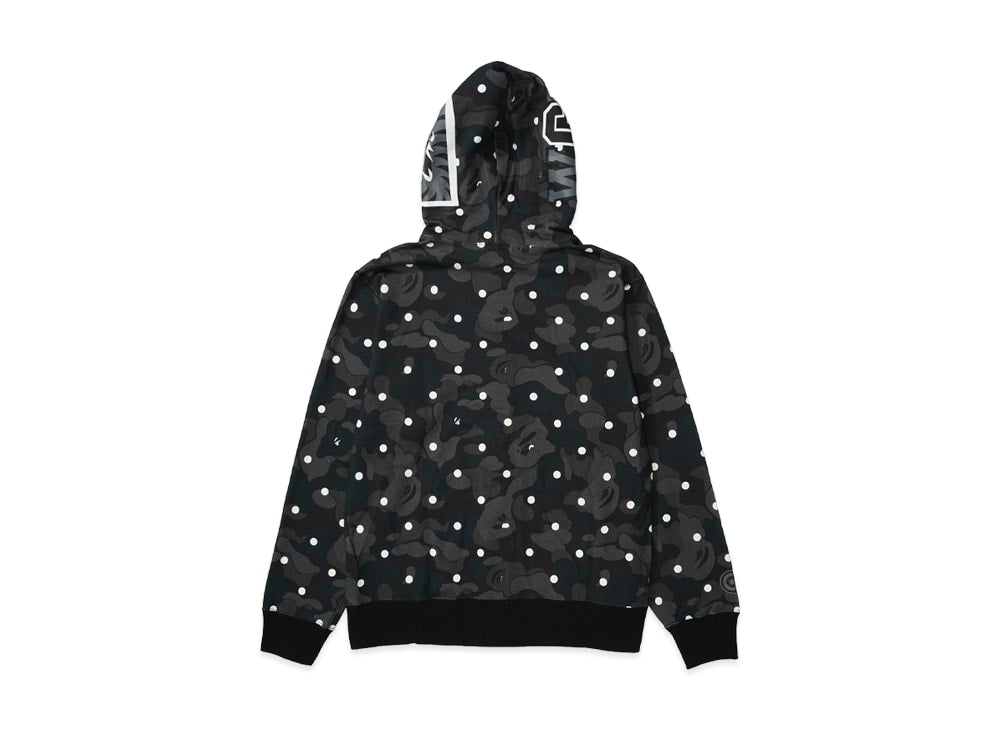 A BATHING APE アベイシングエイプ 【本物保証】 パーカー ストリート系 ユニセックス アベイシングエイプ Abc ドット シャーク フルジップ パーカー "ブラック"