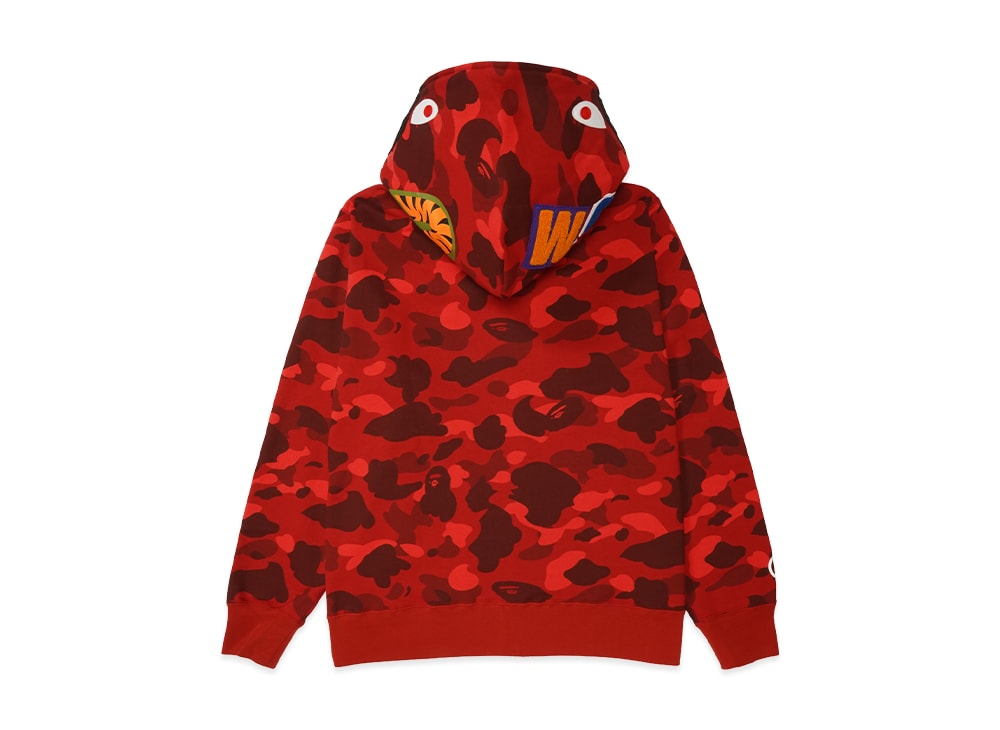 A BATHING APE アベイシングエイプ 【本物保証】 パーカー ストリート系 ユニセックス アベイシングエイプ カラー カモ シャーク フル ジップ パーカー "ブラック"