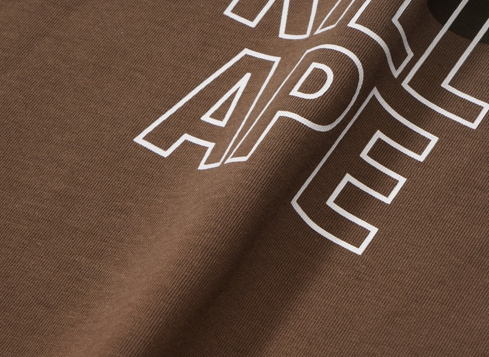 A BATHING APE アベイシングエイプ 【本物保証】 Tシャツ ストリート系 ユニセックス アベイシングエイプ x アディダス エイプヘッド Tシャツ "ブラウン"