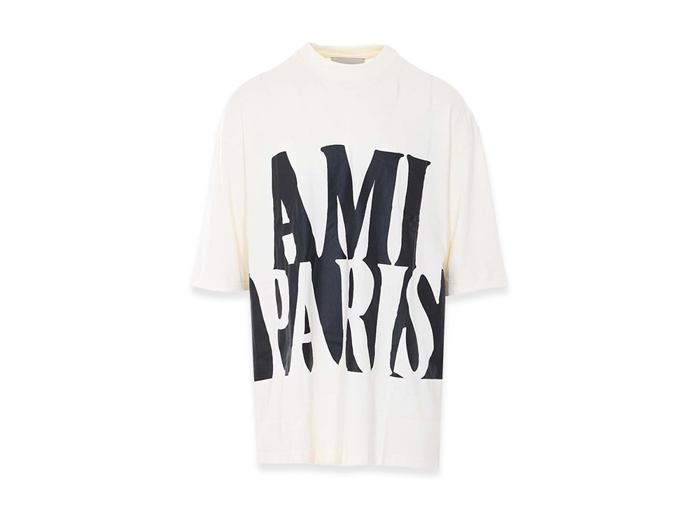 AMI PARIS アミ パリス 【本物保証】 Tシャツ ストリート系 ユニセックス アミパリス プリント オーバーサイズ Tシャツ "ホワイト"