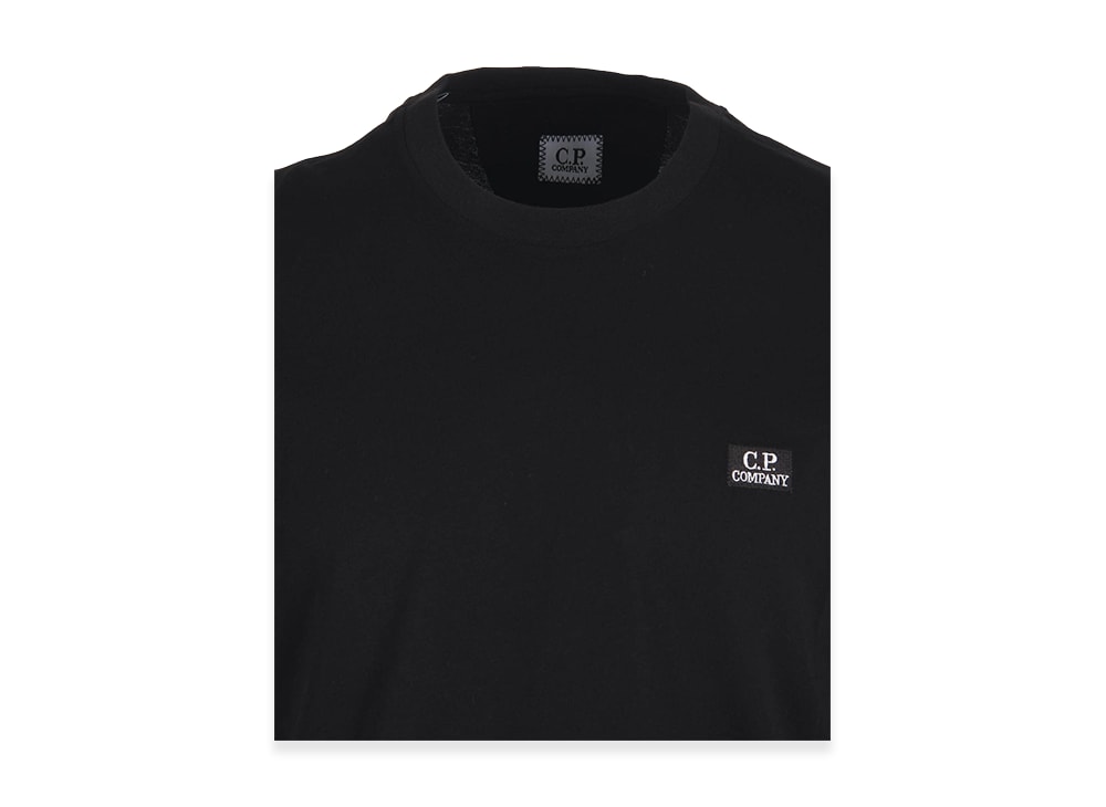 C.P. Company シーピーカンパニー 【本物保証】 Tシャツ ストリート系 ユニセックス シーピーカンパニー 30/1ジャージー ショートスリーブロゴパッチTシャツ "ブラック"