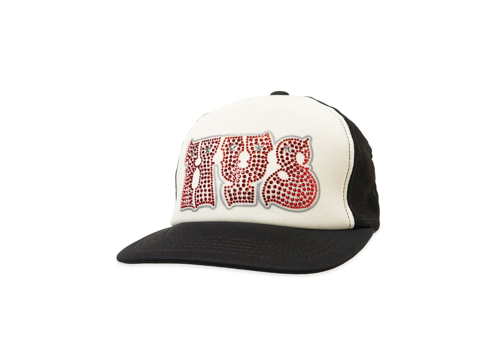 HYSTERIC GLAMOUR ヒステリックグラマー 【本物保証】 cap ストリート系 ユニセックス ヒステリックグラマー ヒプノタイズドロゴ ラインストーン メッシュ キャップ  ピンク ブラック