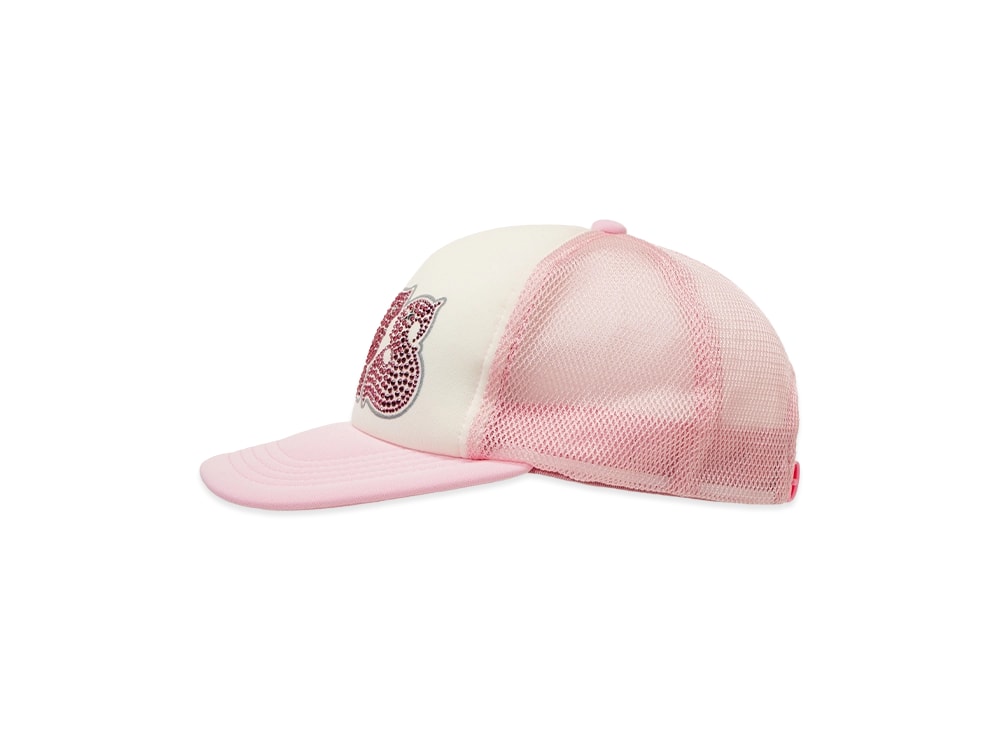 HYSTERIC GLAMOUR ヒステリックグラマー 【本物保証】 cap ストリート系 ユニセックス ヒステリックグラマー ヒプノタイズドロゴ ラインストーン メッシュ キャップ  ピンク ブラック