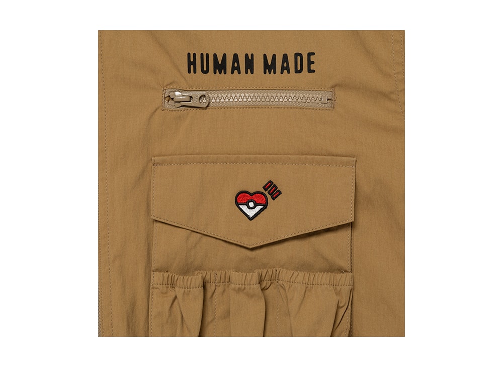 HUMAN MADE ヒューマンメイド 【本物保証】 jacket ストリート系 ユニセックス ヒューマンメイド x ポケモンメイド ユーティリティジャケット (カモネギ) "ベージュ"