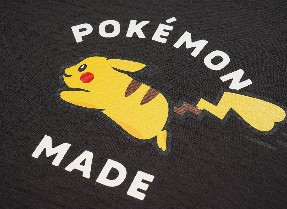 HUMAN MADE ヒューマンメイド 【本物保証】 Tシャツ ストリート系 ユニセックス ヒューマンメイド x ポケモンメイド グラフィックTシャツ #1 (ピカチュウ) "ブラック"