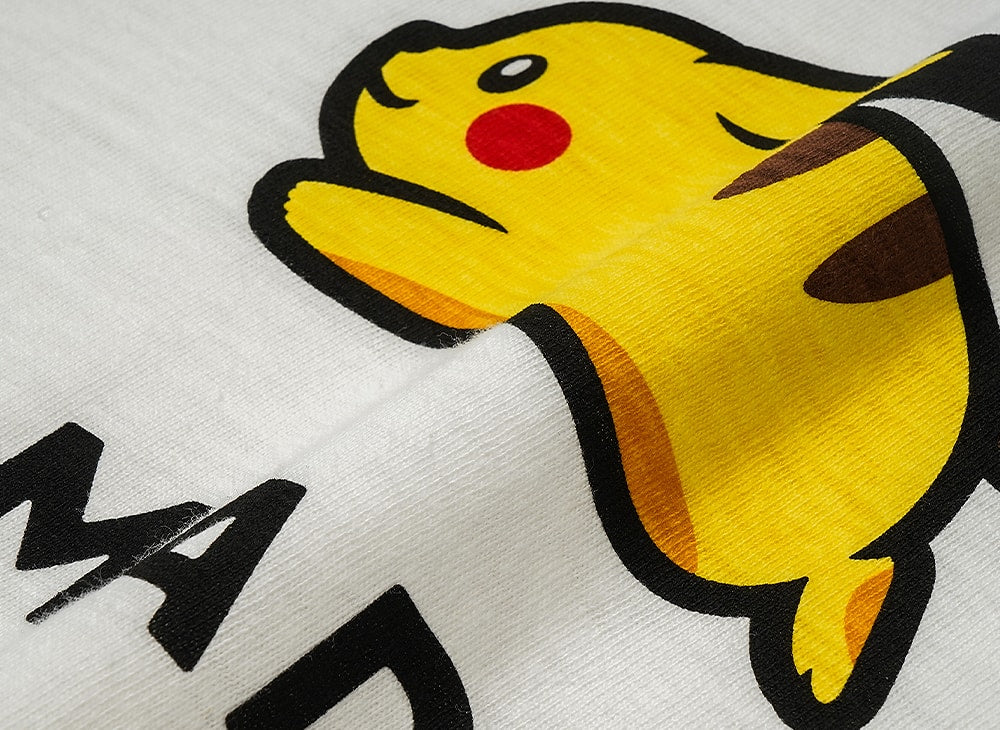 HUMAN MADE ヒューマンメイド 【本物保証】 Tシャツ ストリート系 ユニセックス ヒューマンメイド x ポケモンメイド グラフィックTシャツ #1 (ピカチュウ) "ブラック"
