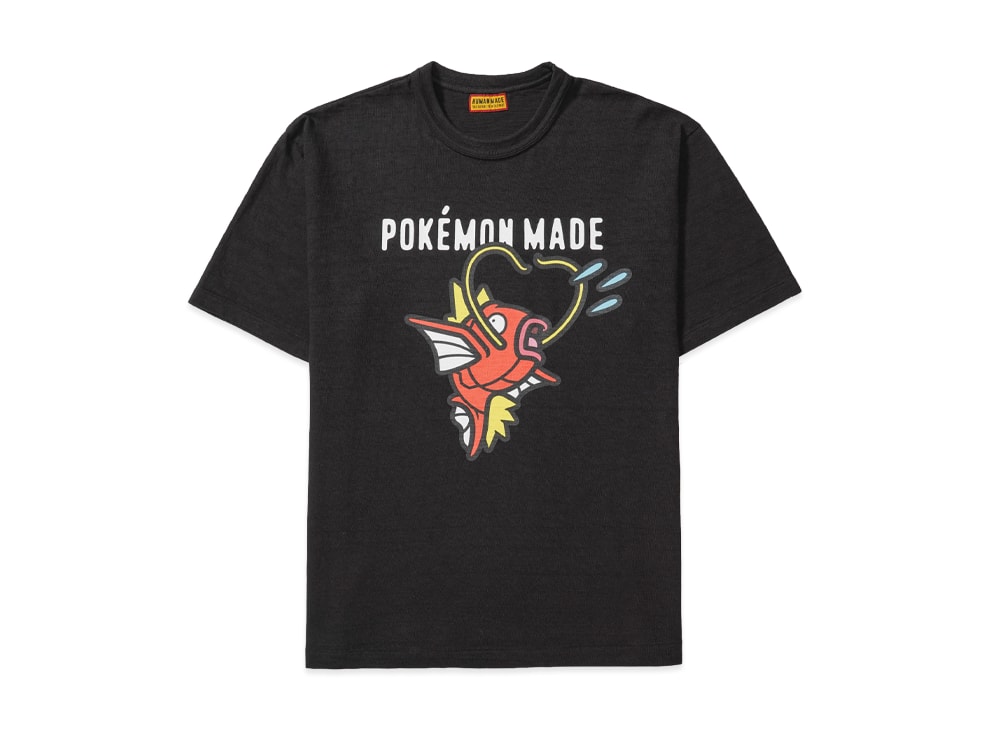 HUMAN MADE ヒューマンメイド 【本物保証】 Tシャツ ストリート系 ユニセックス ヒューマンメイド x ポケモンメイド グラフィックTシャツ #3 (コイキング) "ブラック"