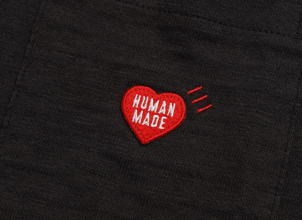 HUMAN MADE ヒューマンメイド 【本物保証】 Tシャツ ストリート系 ユニセックス ヒューマンメイド アニマル ポケットTシャツ 心斎橋パルコ "ブラック"