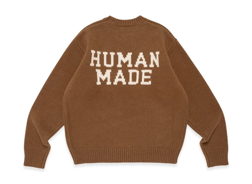 HUMAN MADE ヒューマンメイド 【本物保証】 knit ストリート系 ユニセックス ヒューマンメイド x ジェイホープ オブ BTS ヒューマンホープ ローゲージ ニット "ブラウン"