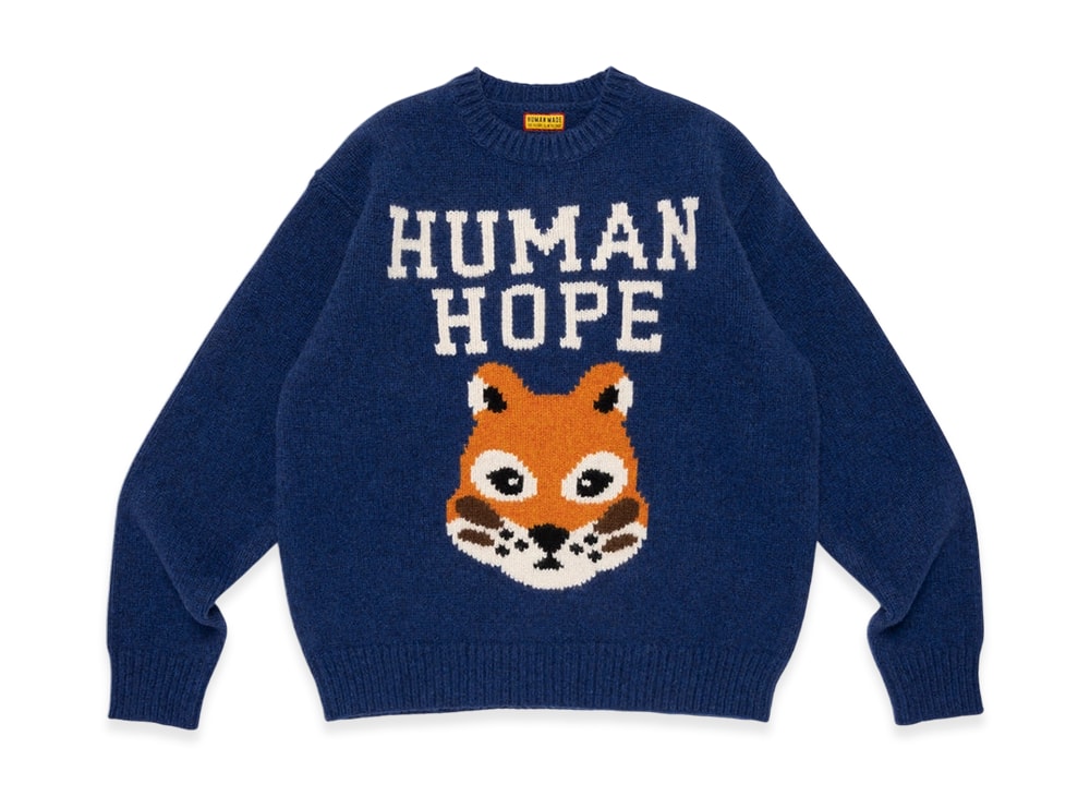 HUMAN MADE ヒューマンメイド 【本物保証】 knit ストリート系 ユニセックス ヒューマンメイド x ジェイホープ オブ BTS ヒューマンホープ ローゲージ ニット "ブラウン"