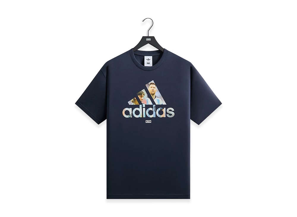 KITH キス 【本物保証】 Tシャツ ストリート系 ユニセックス キス x リオネルメッシ x アディダス フットボールグラフィックTシャツ "ナイトネイビー"
