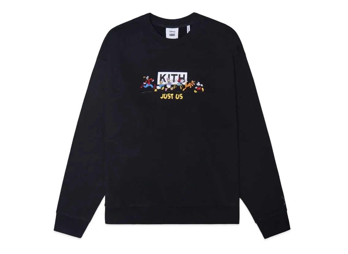 KITH キス 【本物保証】 スウェット ストリート系 ユニセックス キス x ディズニー ミッキー & フレンズ ファミリー クルーネック "ブラック"
