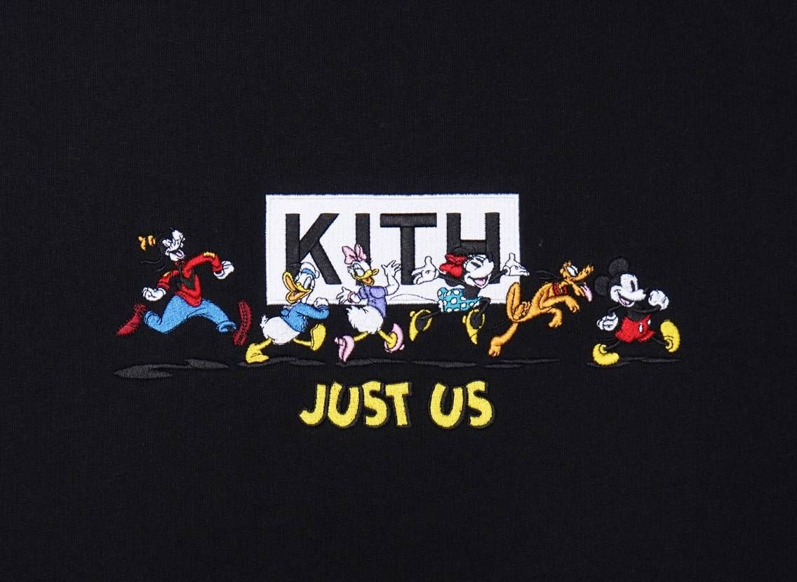 KITH キス 【本物保証】 スウェット ストリート系 ユニセックス キス x ディズニー ミッキー & フレンズ ファミリー クルーネック "ブラック"