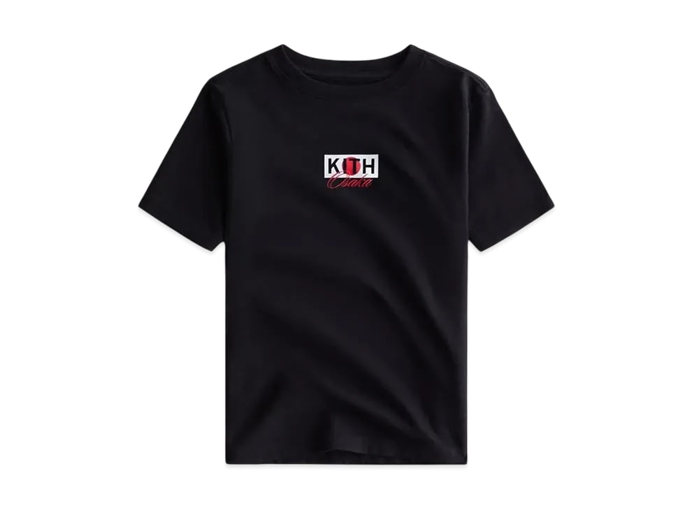 KITH キス 【本物保証】 Tシャツ ストリート系 ユニセックス キス 大阪店限定 ジャパンフラッグ 日本国旗 Tシャツ "ブラック"