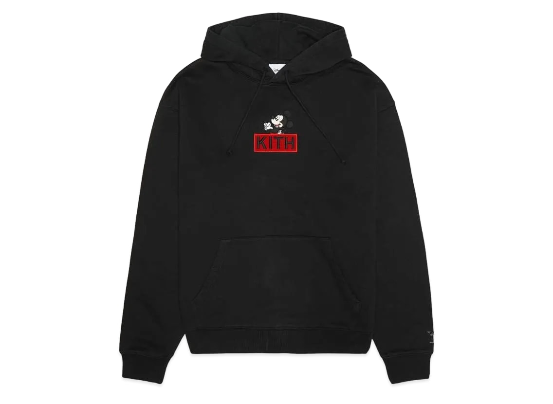 KITH キス 【本物保証】 パーカー ストリート系 ユニセックス キス x ディズニー ミッキー & フレンズ サイバー マンデー ミッキー クラシック ロゴ フーディー "ブラック" KHM031774-001