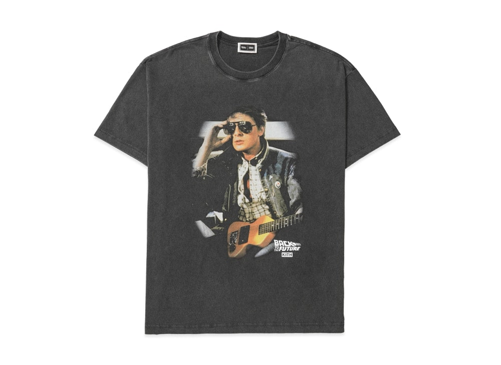 KITH キス 【本物保証】 Tシャツ ストリート系 ユニセックス キス x バックトゥザフューチャー マーティシェイズ ヴィンテージTシャツ "ブラック"
