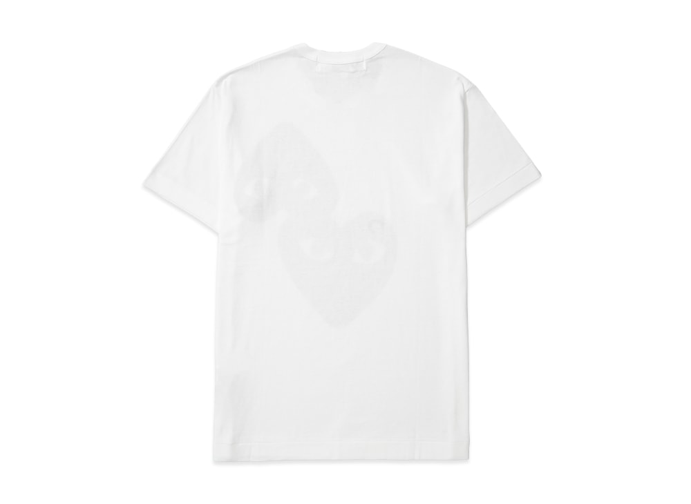 PLAY COMME des GARCONS プレイ コムデギャルソン 【本物保証】 Tシャツ ストリート系 ユニセックス プレイコムデギャルソン コットン ジャージー プリント/ブラック "ホワイト"