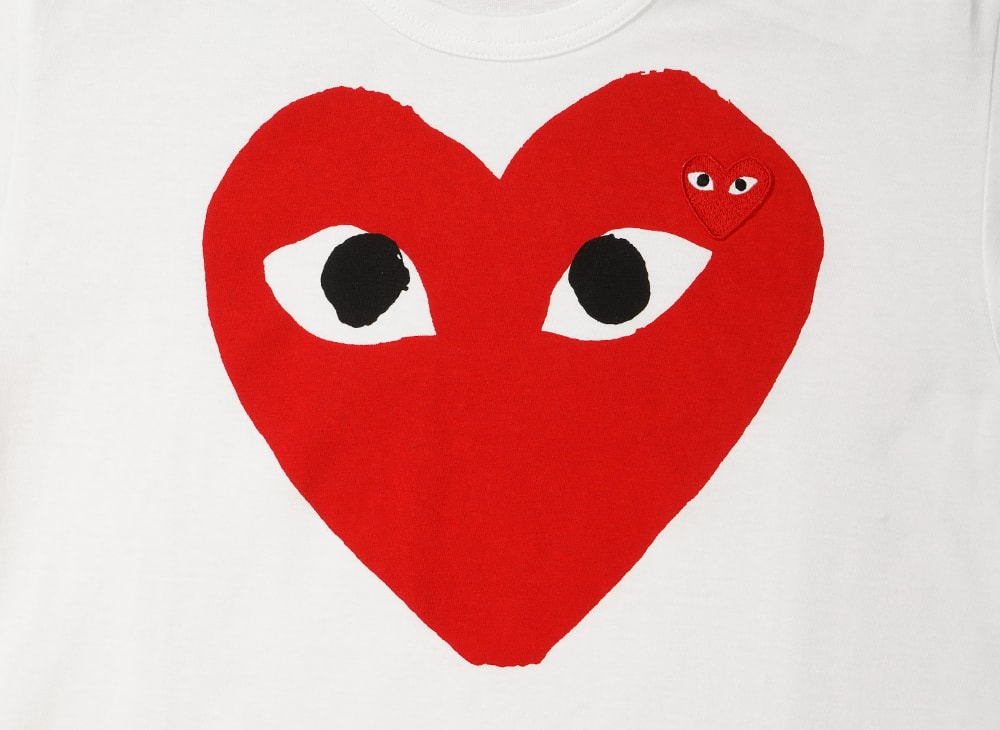 PLAY COMME des GARCONS プレイ コムデギャルソン 【本物保証】 Tシャツ ストリート系 ユニセックス プレイコムデギャルソン Tシャツ AX-T026-051 "ホワイト"