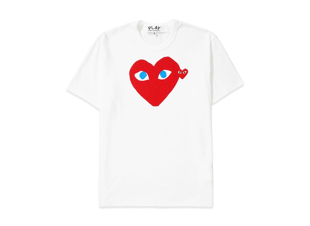 PLAY COMME des GARCONS プレイ コムデギャルソン 【本物保証】 Tシャツ ストリート系 ユニセックス プレイコムデギャルソン "ホワイト"