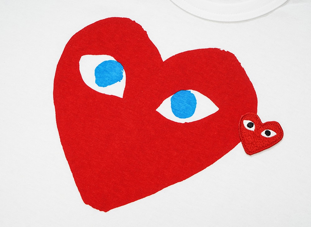 PLAY COMME des GARCONS プレイ コムデギャルソン 【本物保証】 Tシャツ ストリート系 ユニセックス プレイコムデギャルソン "ホワイト"