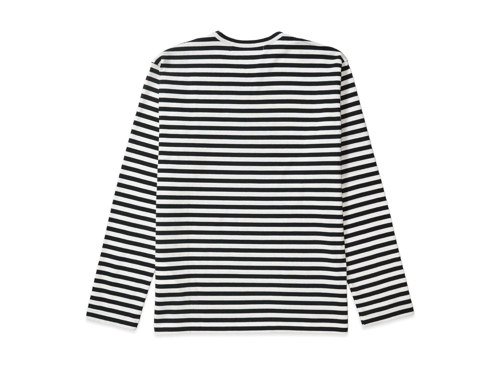 PLAY COMME des GARCONS プレイ コムデギャルソン 【本物保証】 Tシャツ ストリート系 ユニセックス プレイコムデギャルソン ユニセックス ロングスリーブ Tシャツ AX-T164-051 "ブラック/ホワイト"