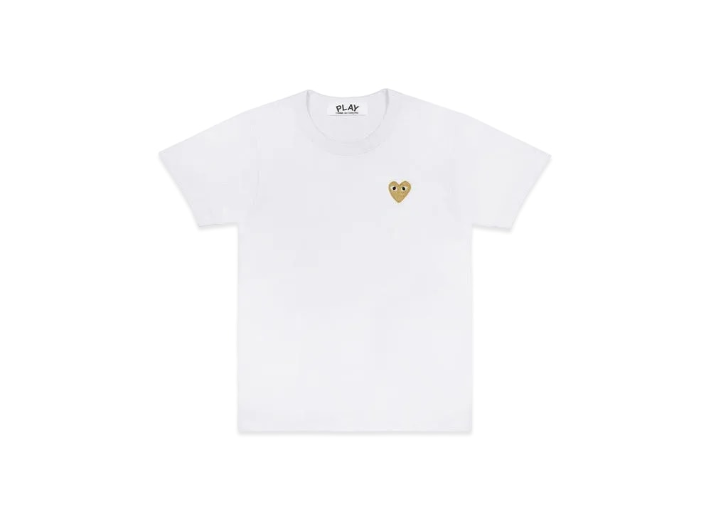PLAY COMME des GARCONS プレイ コムデギャルソン 【本物保証】 Tシャツ ストリート系 ユニセックス プレイコムデギャルソン ゴールドハート Tシャツ "ブラック"