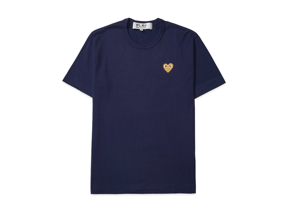 PLAY COMME des GARCONS プレイ コムデギャルソン 【本物保証】 Tシャツ ストリート系 ユニセックス プレイコムデギャルソン ゴールドハート Tシャツ "ブラック"