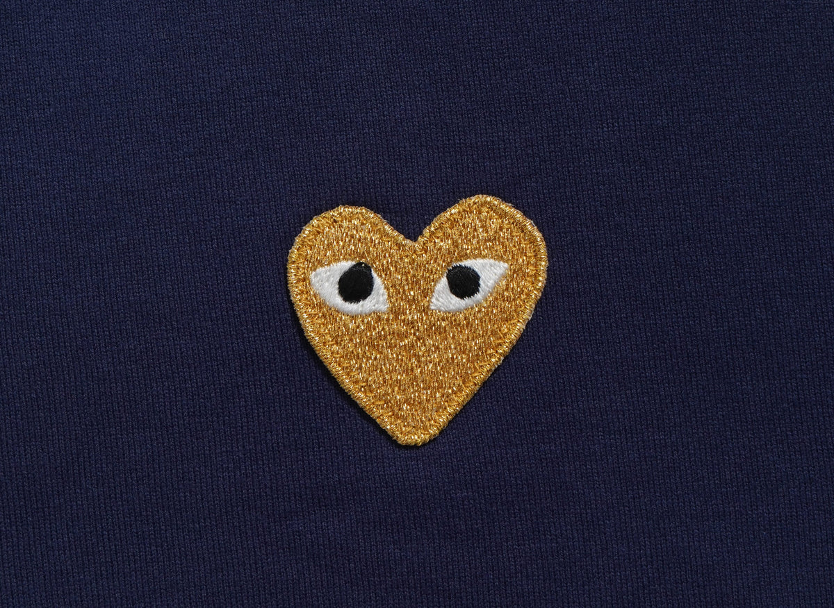 PLAY COMME des GARCONS プレイ コムデギャルソン 【本物保証】 Tシャツ ストリート系 ユニセックス プレイコムデギャルソン ゴールドハート Tシャツ "ブラック"