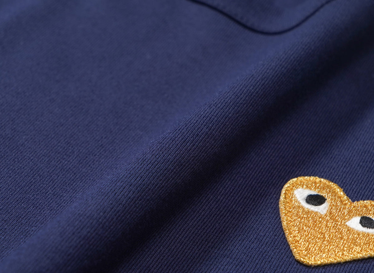 PLAY COMME des GARCONS プレイ コムデギャルソン 【本物保証】 Tシャツ ストリート系 ユニセックス プレイコムデギャルソン ゴールドハート Tシャツ "ブラック"