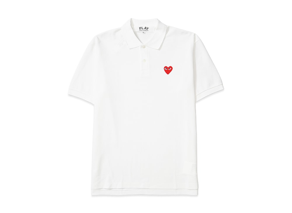PLAY COMME des GARCONS プレイ コムデギャルソン 【本物保証】 シャツ ストリート系 ユニセックス プレイコムデギャルソン ロゴパッチポロシャツ "ブラック"