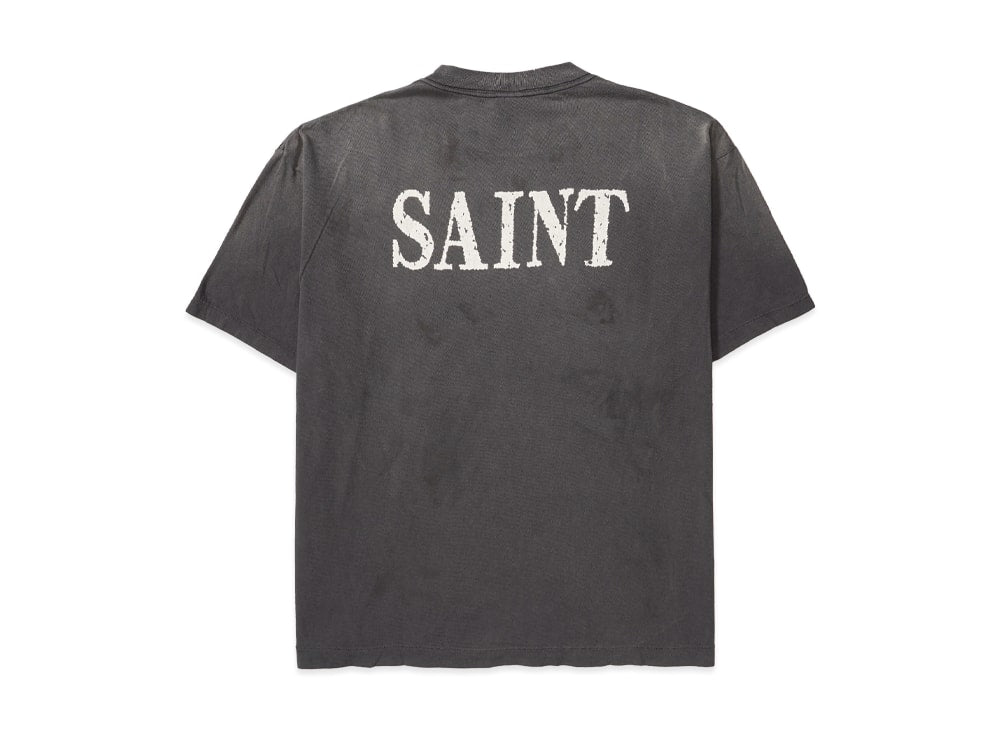 SAINT M×××××× セントマイケル 【本物保証】 Tシャツ ストリート系 ユニセックス セントマイケル x デスノート ショートスリーブ Tシャツ "ブラック"