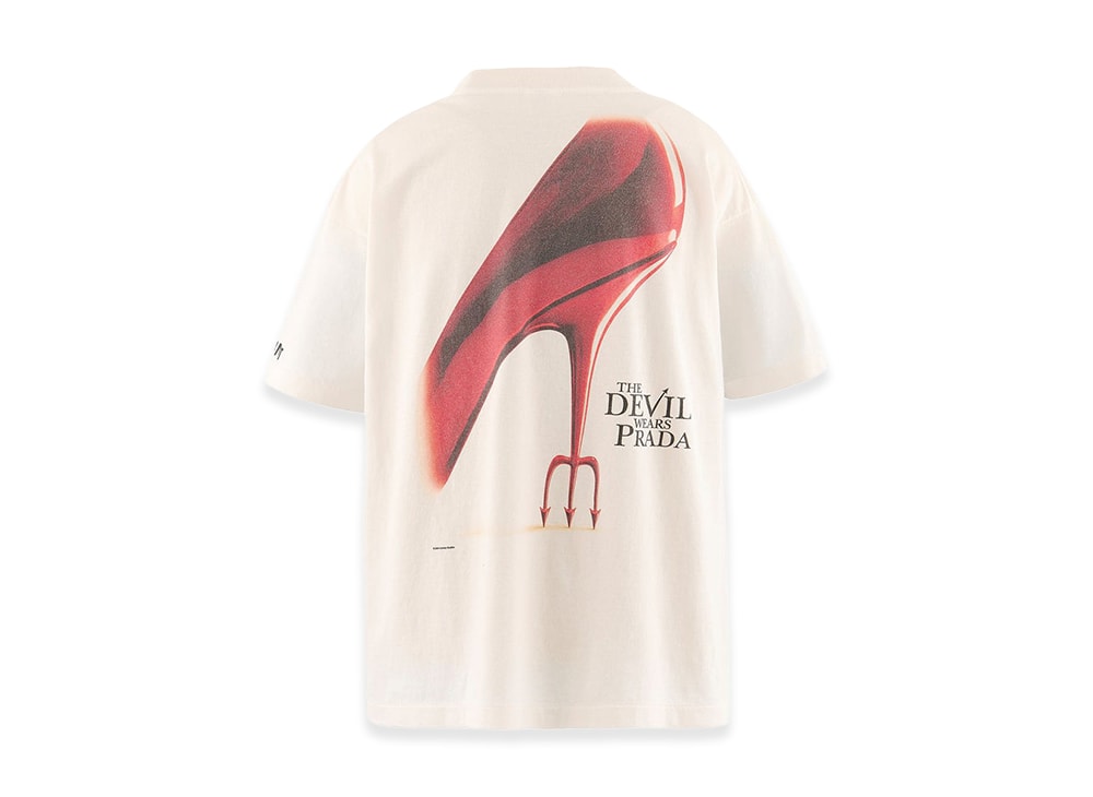 SAINT M×××××× セントマイケル 【本物保証】 Tシャツ ストリート系 ユニセックス セントマイケル x プラダを着た悪魔 TDWP ショートスリーブTシャツ/ランウェイ "ホワイト"