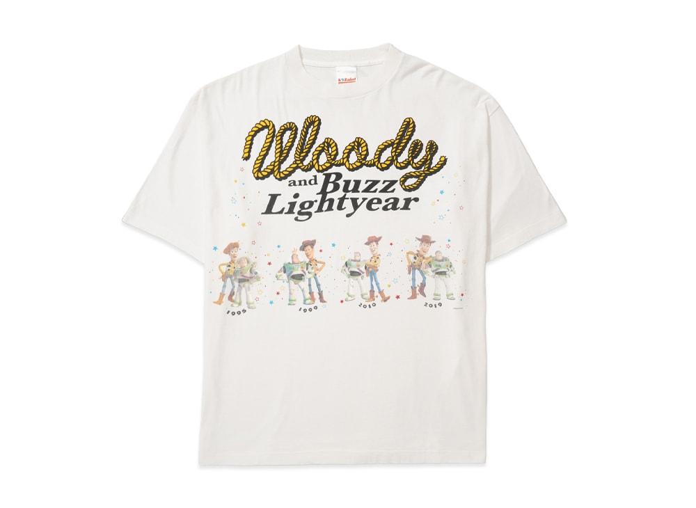 SAINT M×××××× セントマイケル 【本物保証】 Tシャツ ストリート系 ユニセックス セントマイケル x トイストーリーピクサー ショートスリーブTシャツ/ウッディ&バズ "ホワイト"