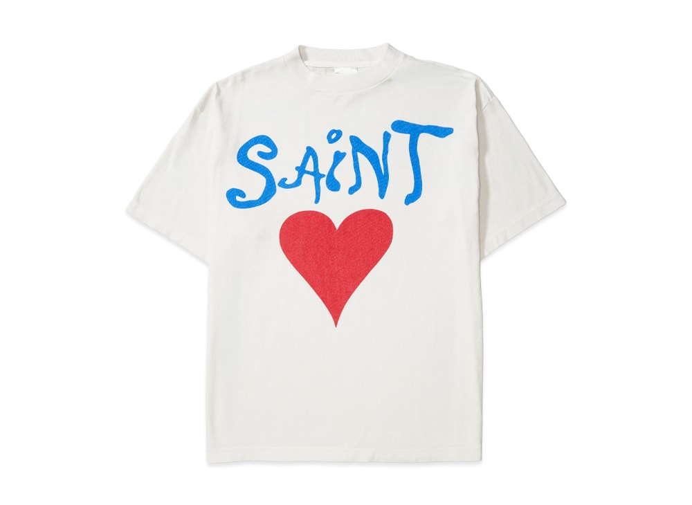 SAINT M×××××× セントマイケル 【本物保証】 Tシャツ ストリート系 ユニセックス セントマイケル ショートスリーブTシャツ/ディープ "ホワイト"