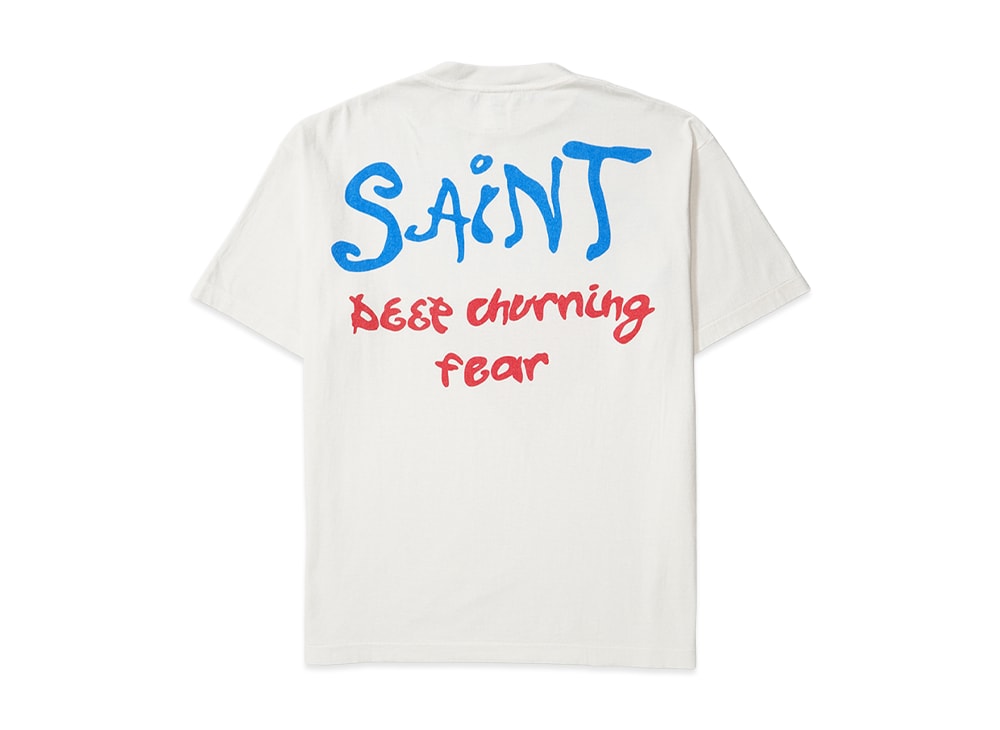 SAINT M×××××× セントマイケル 【本物保証】 Tシャツ ストリート系 ユニセックス セントマイケル ショートスリーブTシャツ/ディープ "ホワイト"
