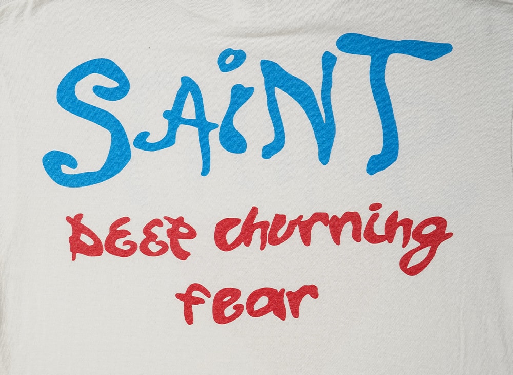 SAINT M×××××× セントマイケル 【本物保証】 Tシャツ ストリート系 ユニセックス セントマイケル ショートスリーブTシャツ/ディープ "ホワイト"
