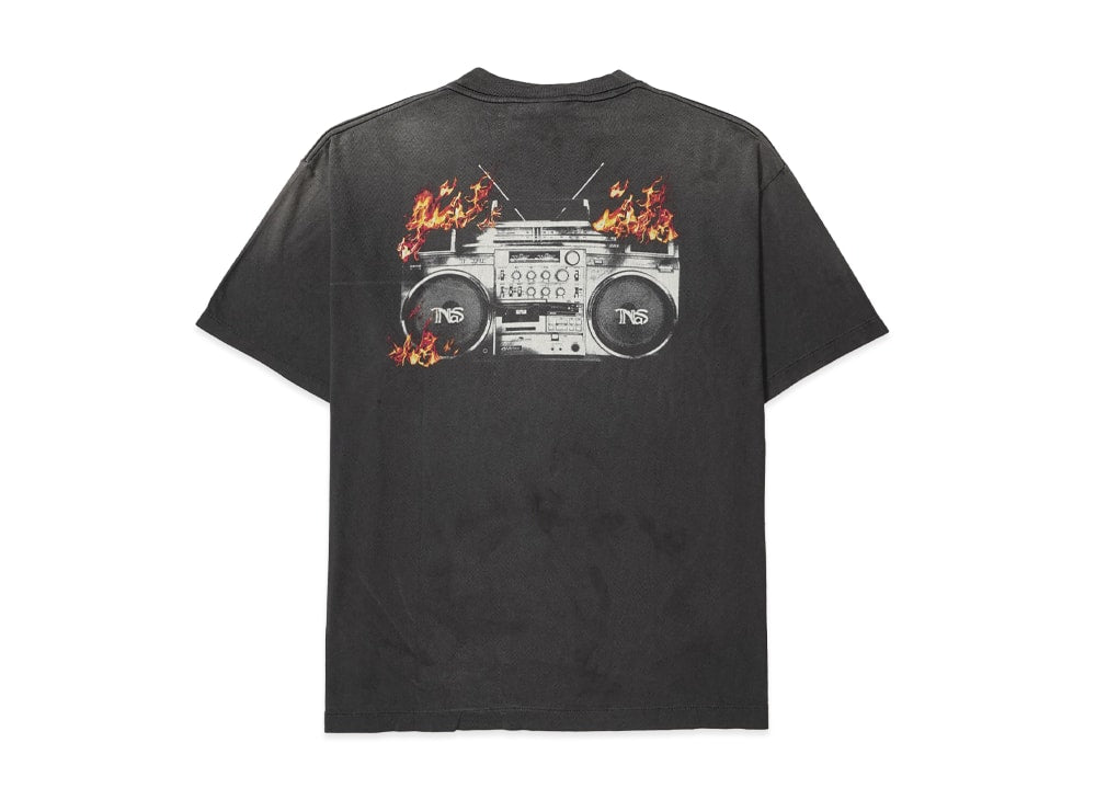 SAINT M×××××× セントマイケル 【本物保証】 Tシャツ ストリート系 ユニセックス セントマイケル x ナズ SS Tシャツ "ブラック"
