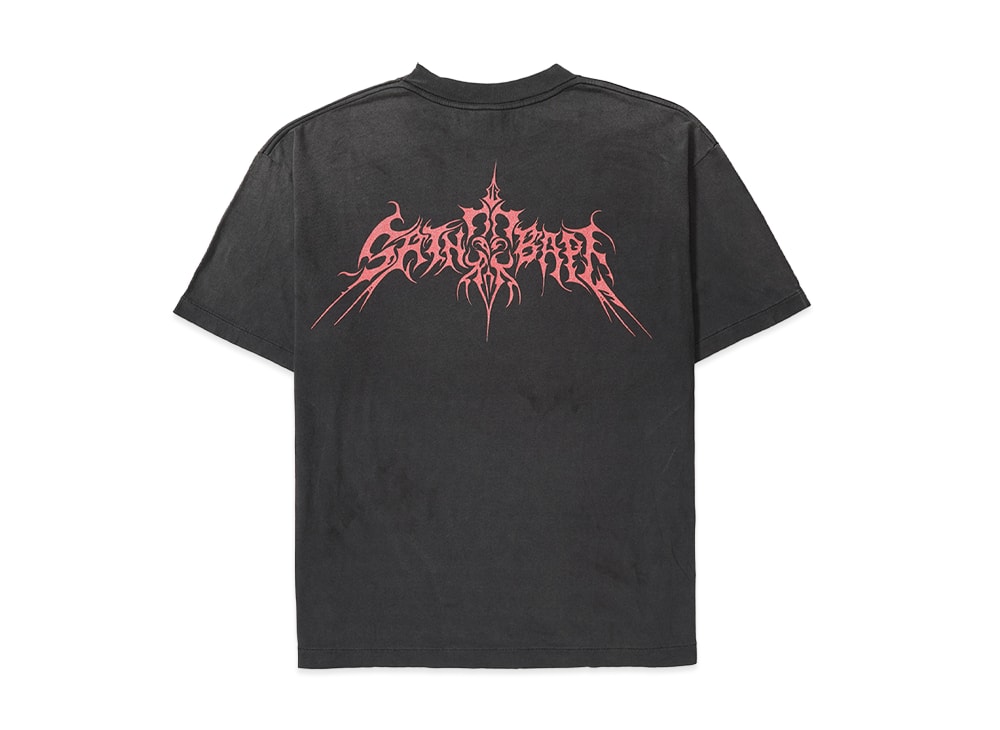 SAINT M×××××× セントマイケル 【本物保証】 Tシャツ ストリート系 ユニセックス セントマイケル x アベイシングエイプ SS Tシャツ セイント ベイプ "ブラック"