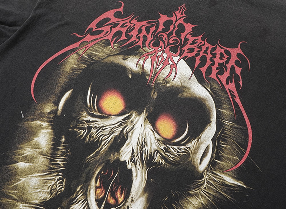 SAINT M×××××× セントマイケル 【本物保証】 Tシャツ ストリート系 ユニセックス セントマイケル x アベイシングエイプ SS Tシャツ セイント ベイプ "ブラック"
