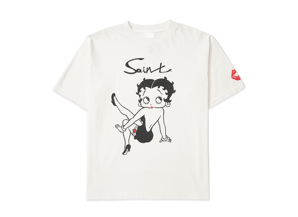 SAINT M×××××× セントマイケル 【本物保証】 Tシャツ ストリート系 ユニセックス セントマイケル x ベティブープ SS Tシャツ "ホワイト" SM-HR1-0000-C40