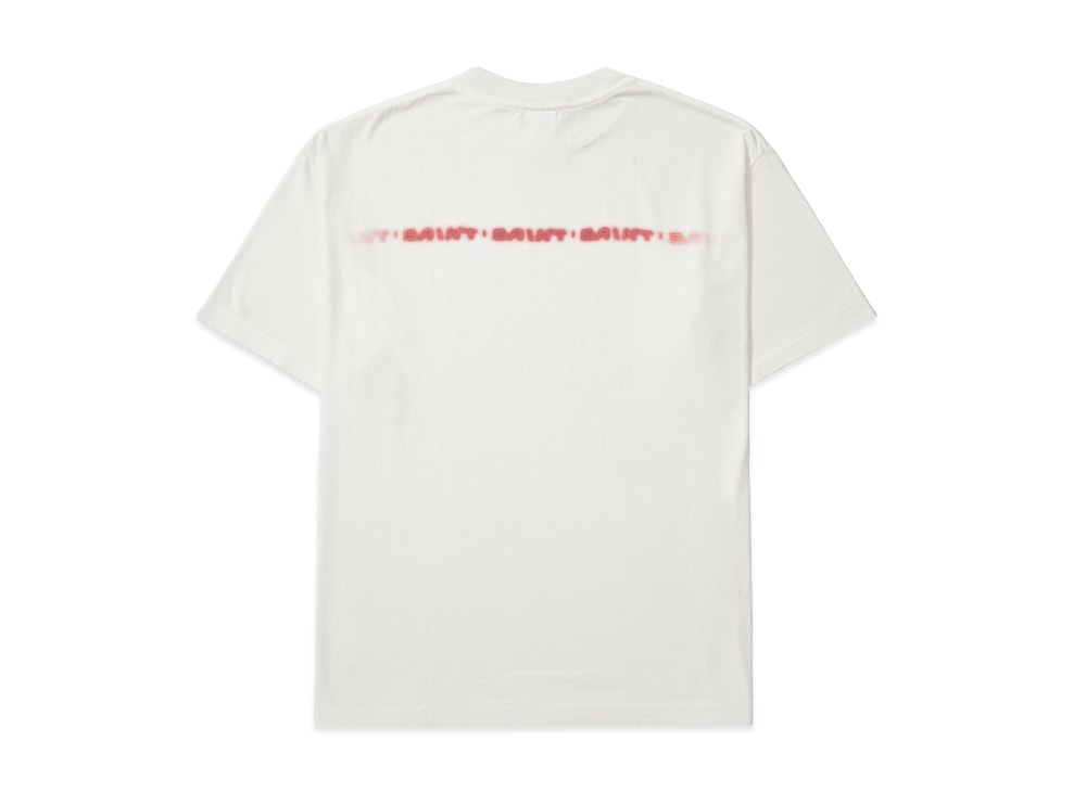 SAINT M×××××× セントマイケル 【本物保証】 Tシャツ ストリート系 ユニセックス セントマイケル x 時をかける少女 x ギークスルール ショートスリーブTシャツ/セント "ホワイト"