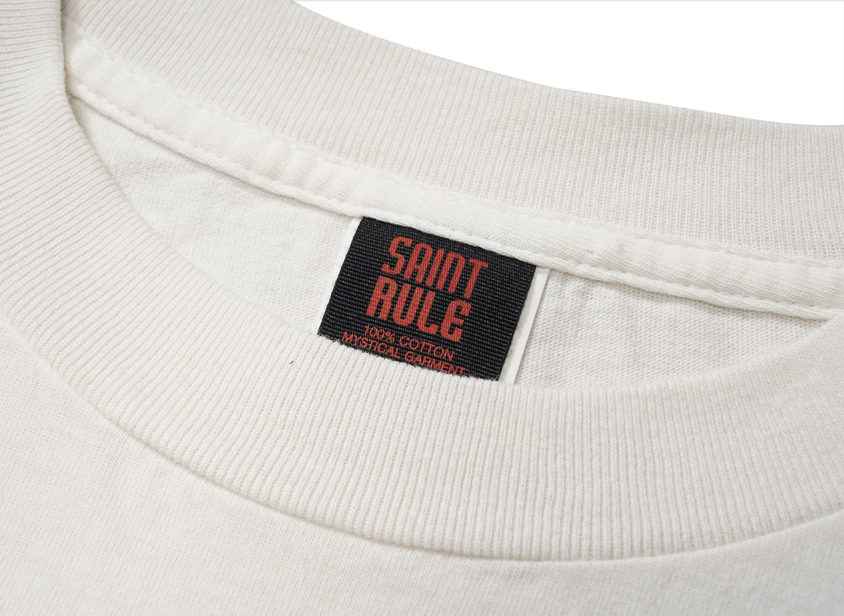 SAINT M×××××× セントマイケル 【本物保証】 Tシャツ ストリート系 ユニセックス セントマイケル x 時をかける少女 x ギークスルール ショートスリーブTシャツ/セント "ホワイト"