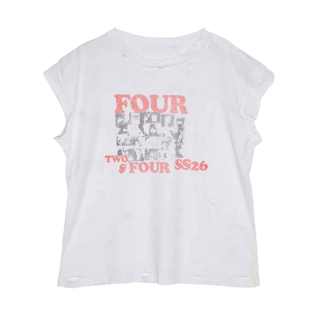 424 フォートゥーフォー 【本物保証】 Tシャツ ストリート系 メンズ COLLAGE ROLLING STONES TEE