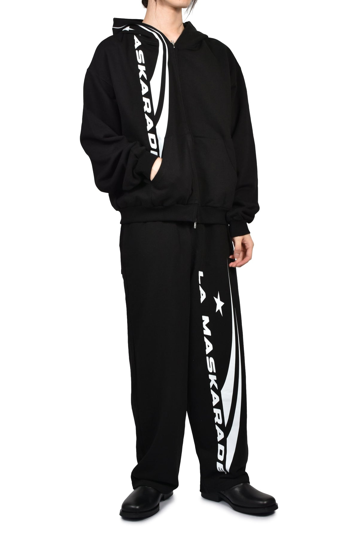 LA MASKARADE ラ・マスカレード 【本物保証】 パーカー ストリート系 メンズ ULTRA HEAVY MSKRD HOODIES / BLK