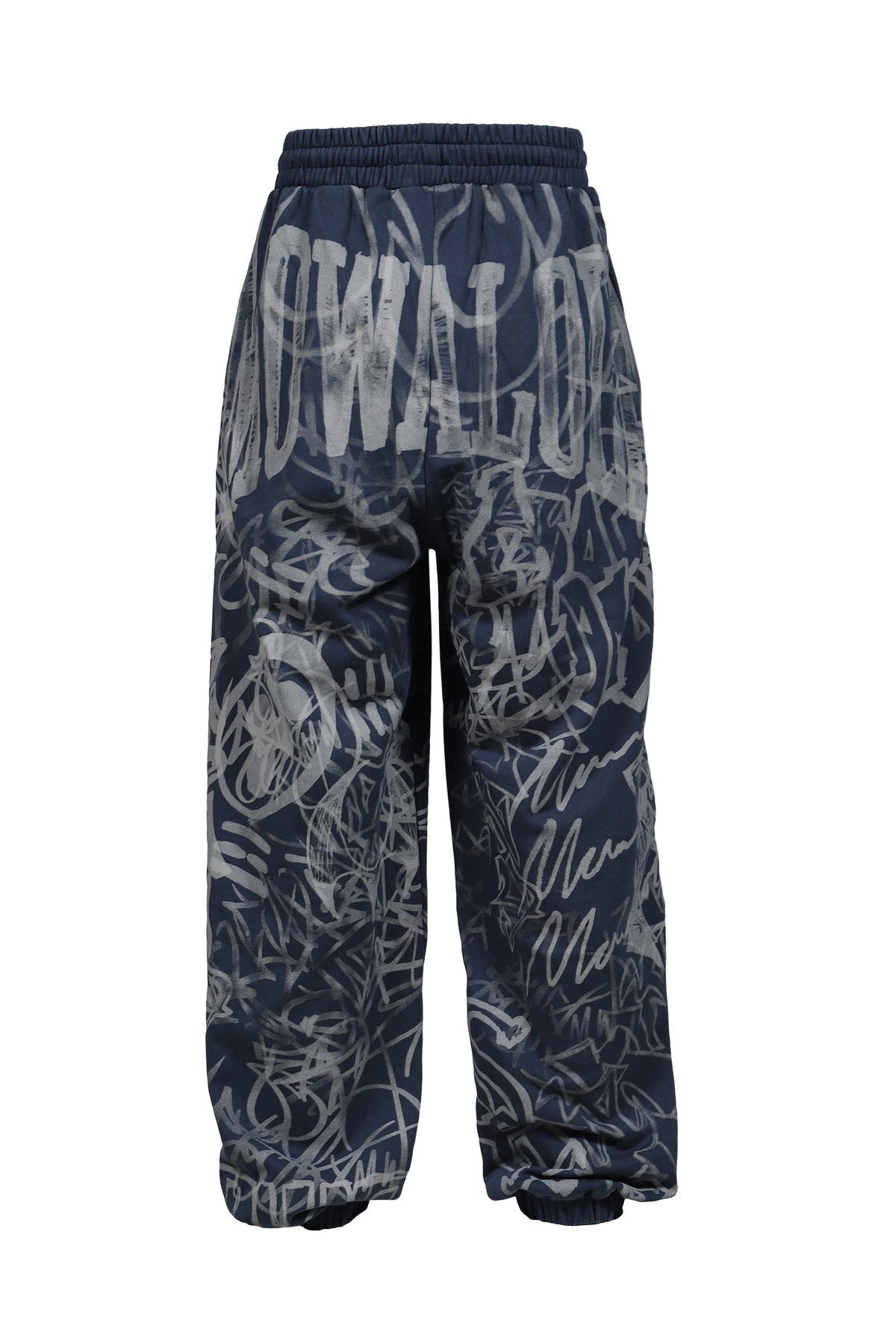 MOWALOLA モワローラ 【本物保証】 スウェットパンツ、ストリートスタイル、メンズ GRAFITTI TRACK PANTS / BLU/GRY