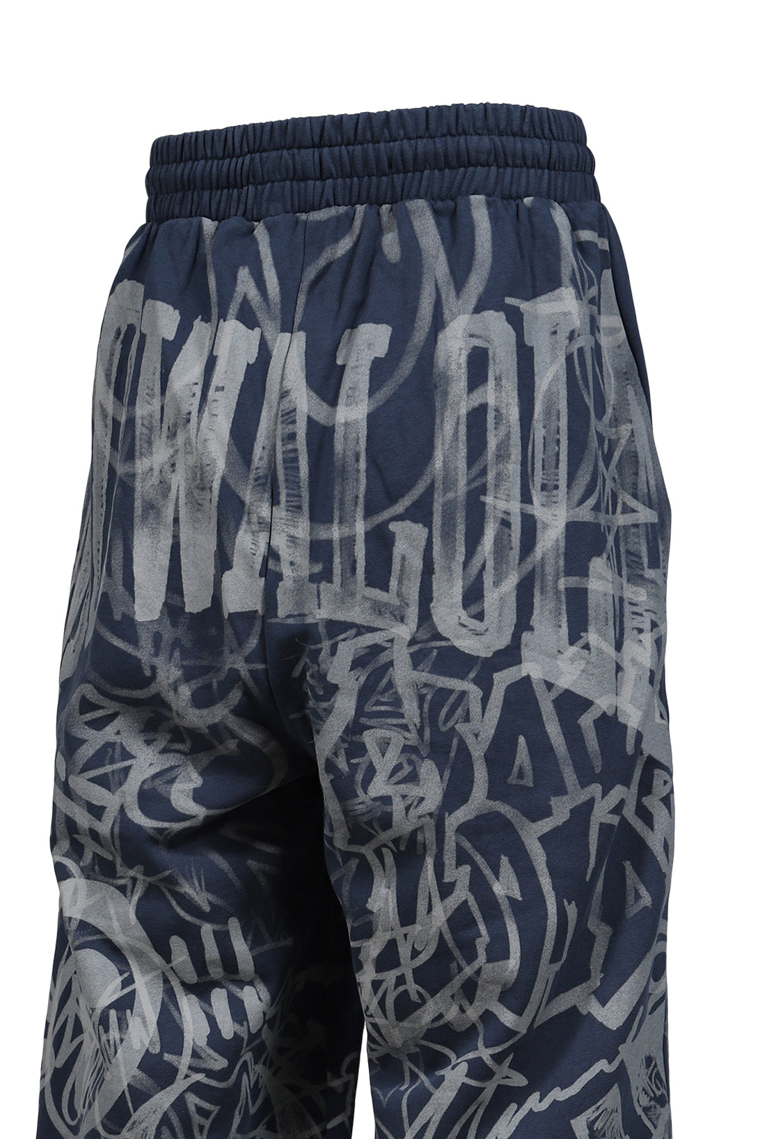 MOWALOLA モワローラ 【本物保証】 スウェットパンツ、ストリートスタイル、メンズ GRAFITTI TRACK PANTS / BLU/GRY